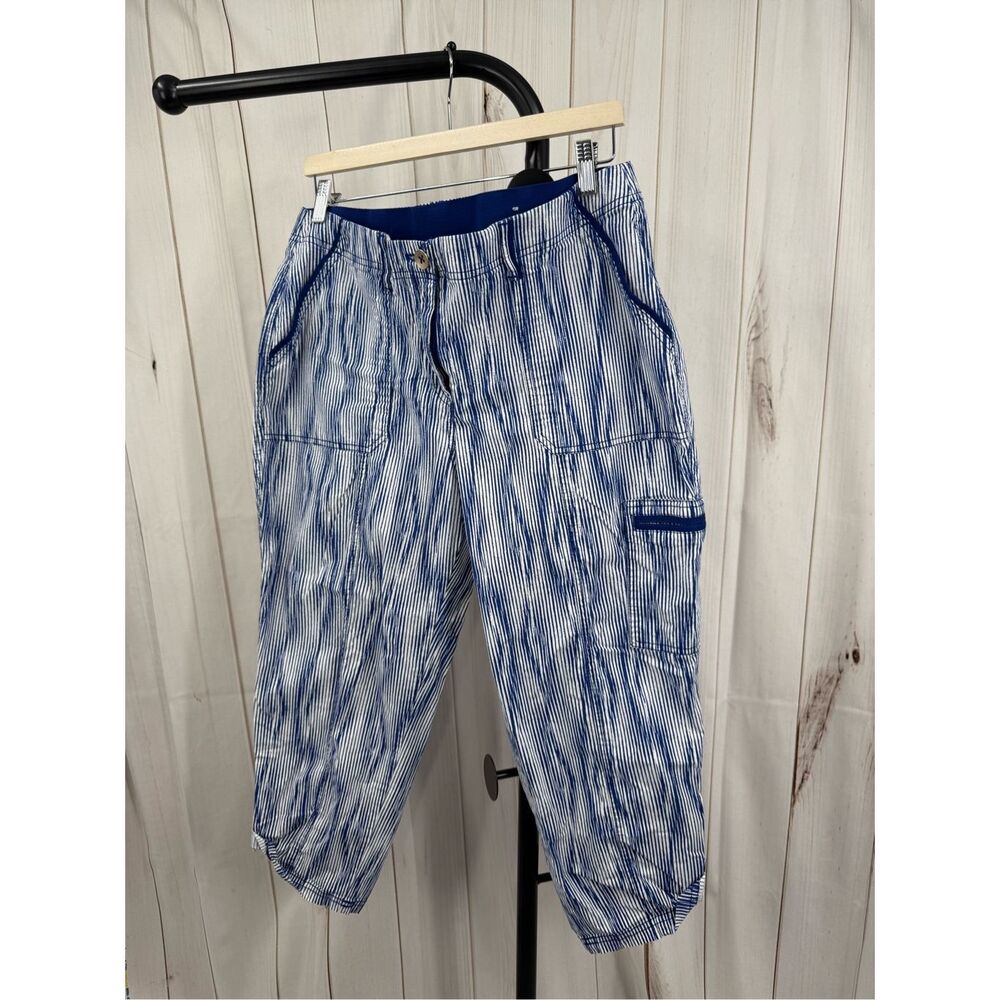 Chico’s Women’s 2 Blue Patterned Cropped Pants